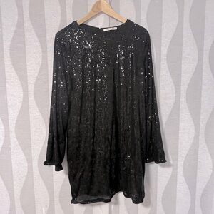 Dex Black Talia Sequin Mini Dress - XL